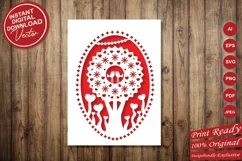 Papercut Love Birds with Flowers and Hearts Card Cover Product Image 6