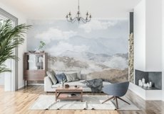 Wall mockup - Wallpaper mockup - Living room scene Product Image 6