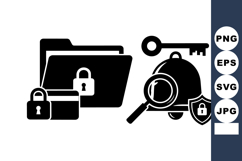 Security Data Icons Vector Set For Digital Projects Product Image 1