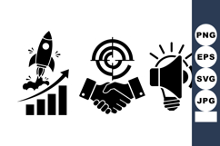 Business Growth Icon Vector Bundle for Marketing Product Image 1