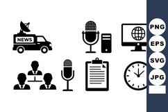 Minimal Media Icon SVG Set for Digital Use Product Image 1