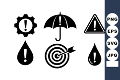 Set of Warning and Alert Icons for Safety Designs Product Image 1