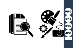 Retro Technology Icon Clipart Bundle for Designers Product Image 1