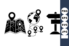 Travel Location Icon Clipart Bundle for Navigation Product Image 1