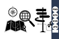 Navigation and Travel Icon Vector Bundle for Designers Product Image 1