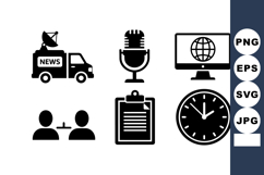 Media Communication Icon Bundle For Web And Print Product Image 1