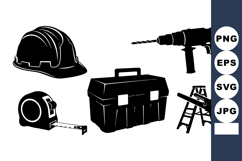 Construction Tool Vector Clipart Set For DIY Projects Product Image 1