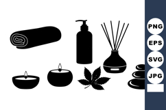 Minimalist Spa and Relaxation Vector Icon Set Product Image 1