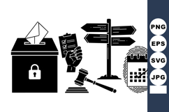 Election Day Voting Icons Vector Bundle for Political Design Product Image 1