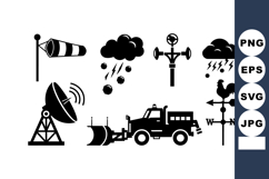 Meteorology Weather Icon Vector Bundle Set Product Image 1