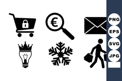 Business and Shopping Icons Svg Bundle Product Image 1