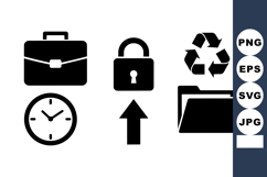 Minimalist Business Office Icon Vector Bundle Product Image 1