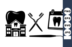 Dental Clinic Vector Icons Pack For Medical Use Product Image 1