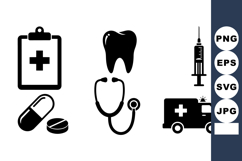 Medical Icon Clipart Vector Set For Healthcare Design Product Image 1
