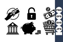 Financial Icon Vector Set for Business Designs Product Image 1