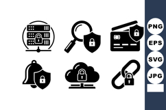 Secure Technology Icon Set for Digital Security Designs Product Image 1