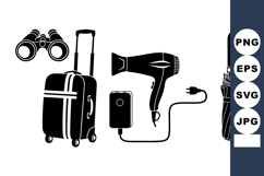 Travel Essentials SVG Clipart Bundle For Vacation Product Image 1