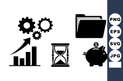 Business Finance Icon Svg Vector Set For Projects Product Image 1