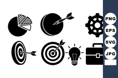 Business Strategy and Goal Achievement Icon Bundle Product Image 1