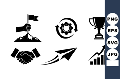 Professional Business Icon Clipart Set for Corporate Use Product Image 1