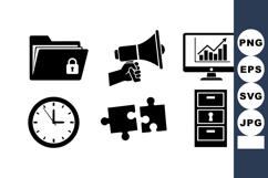 Vector Office Icon Set for Business Graphics Product Image 1