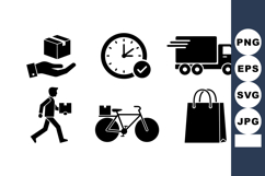 Delivery Service Icon Vector Set for Web and Print Product Image 1