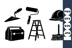 Vector Construction Tools Clipart Set for DIY Projects Product Image 1