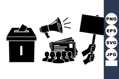 Protest Icons Vector Set For Activism Graphics Product Image 1
