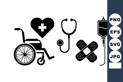 Medical Health Icon SVG Bundle For Healthcare Projects Product Image 1