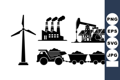 Industrial Energy Vector Clipart Set For Projects Product Image 1