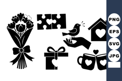 Romantic Love Icon Clipart Bundle For Valentines Product Image 1