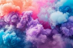 Abstract vibrant smoke clouds intertwined in a dreamy, surre Product Image 1