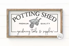 Potting Shed SVG | Farmhouse Sign | DXF and More Product Image 1