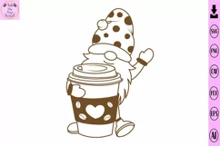 Coffee Gnome Svg, Coffee Love Svg, Gnomes Coffee Svg Product Image 1