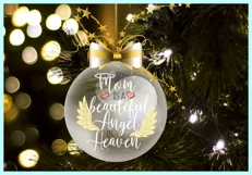 My Mom Is A Beautiful Angel In Heaven Memorial Quote Product Image 2