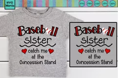 Funny Baseball Sister Shirt SVG File, Baseball Sister Saying Product Image 1