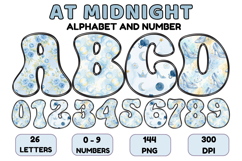 Fairytale Princess Alphabet Letters &amp; Numbers Clipart PNG Product Image 1