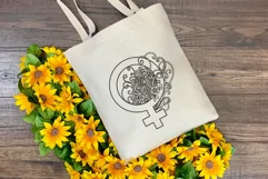 Female SVG Symbol | Gender Female Icon with Flowers Product Image 3