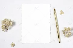 Paper and Hortensia Mock-up, PSDJPG Product Image 2