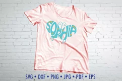 Sophia Word Art in butterfly shape SVG Product Image 2