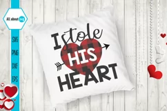 I Stole His Heart Svg, Valentine's Svg, Love svg Product Image 4