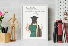 Graduated girl with certificate. Hand drawn illustration Product Image 2