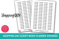 Shopping Day Planner Sticker I Script Words Planner Stickers Product Image 1