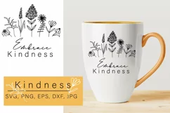 Kindness SVG, Embrace SVG, Flowers SVG, Bouquet Flowers SVG Product Image 1