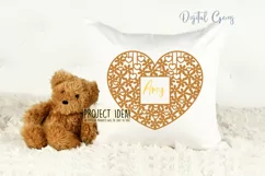Floral heart paper cut design. SVG / DXF / EPS / PNG Product Image 6