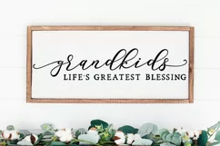 Grandkids life's greatest blessing, grandchildren svg sign Product Image 1