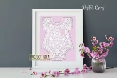 Baby vest paper cut design SVG / DXF / EPS / PNG files Product Image 3