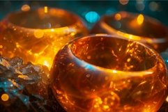Warm glowing candlelight in glass holders Product Image 1