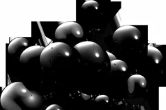 200 BLACK BALLOONS TRANSPARENT PNG FILES, PHOTOSHOP OVERLAYS Product Image 10
