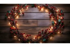 wooden christmas lights flat lay Product Image 1